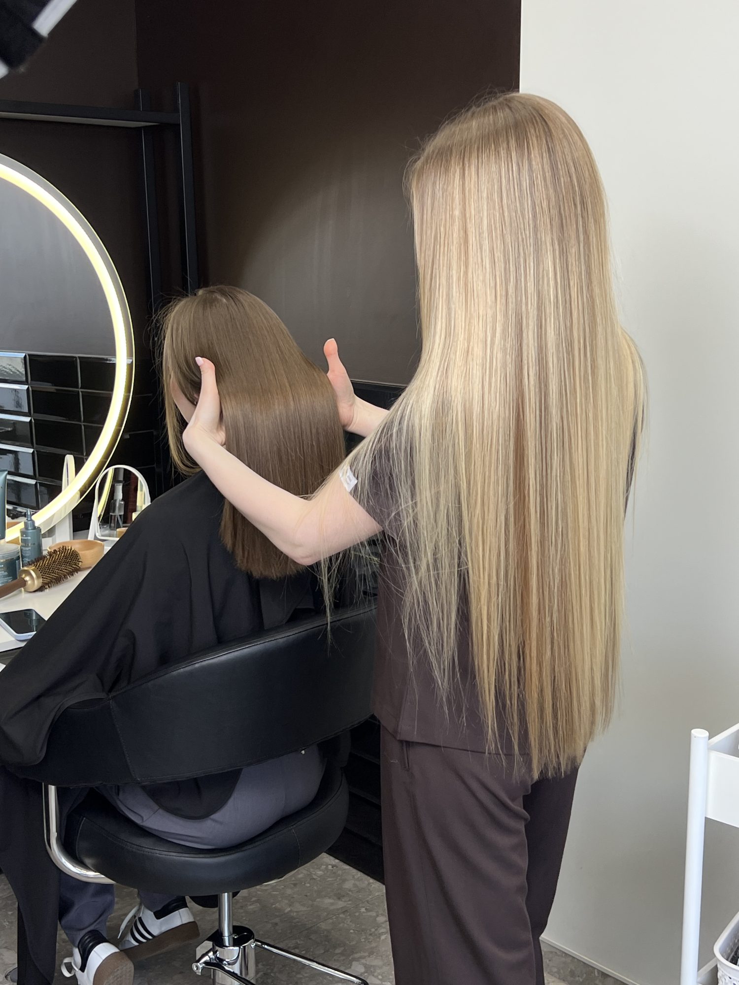 Після - Ламінування волосся Glossynation